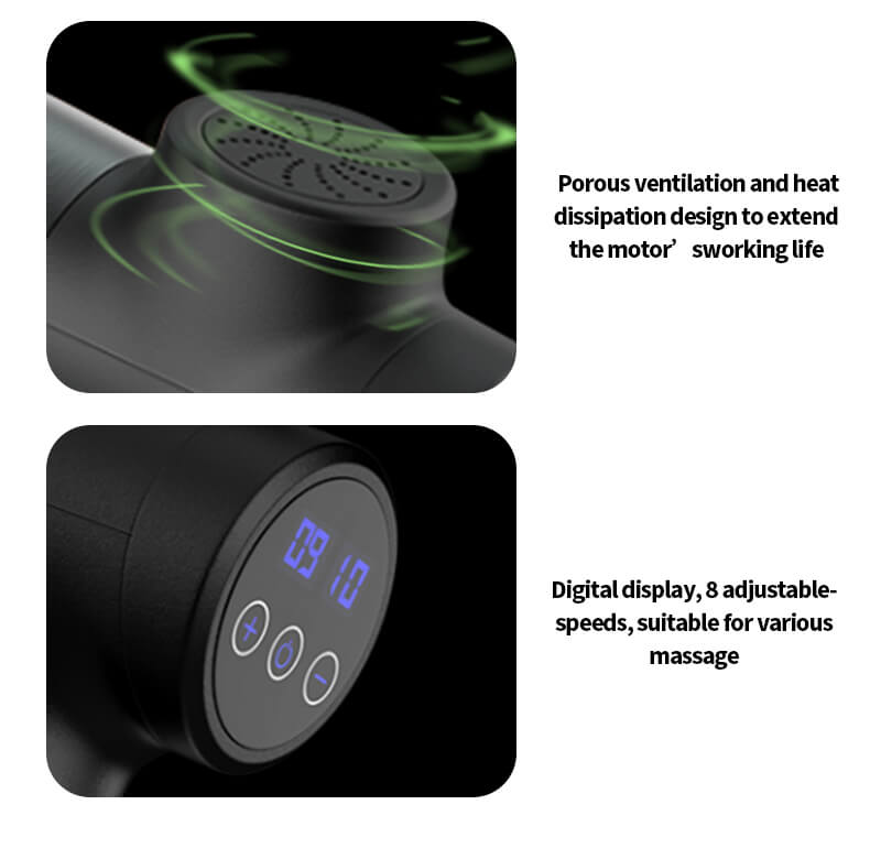 Pistola de masaje digital