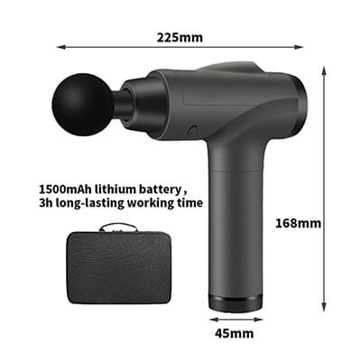 Pistola de masaje de pantalla táctil LED