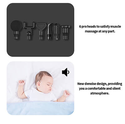 Pistola de masaje de pantalla táctil LED