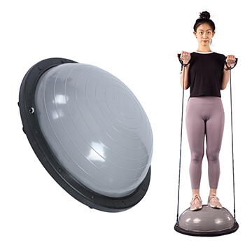 Bosque bosu con bandas de resistencia