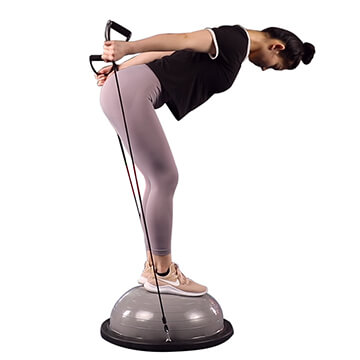 Bosque bosu con bandas de resistencia