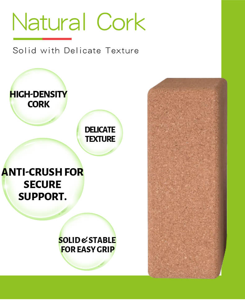 Bloque de yoga de corcho