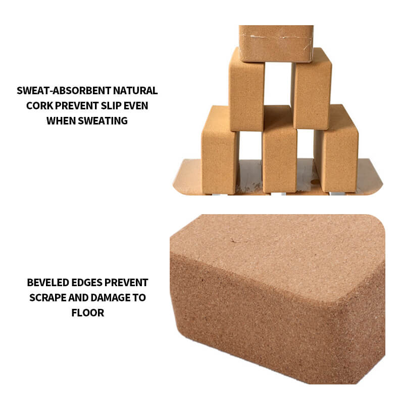Bloque de yoga de corcho