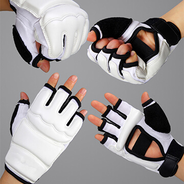 Guantes de boxeo de medios dedos / guantes de taekwondo Guantes de boxeo de medios dedos / guantes de taekwondo