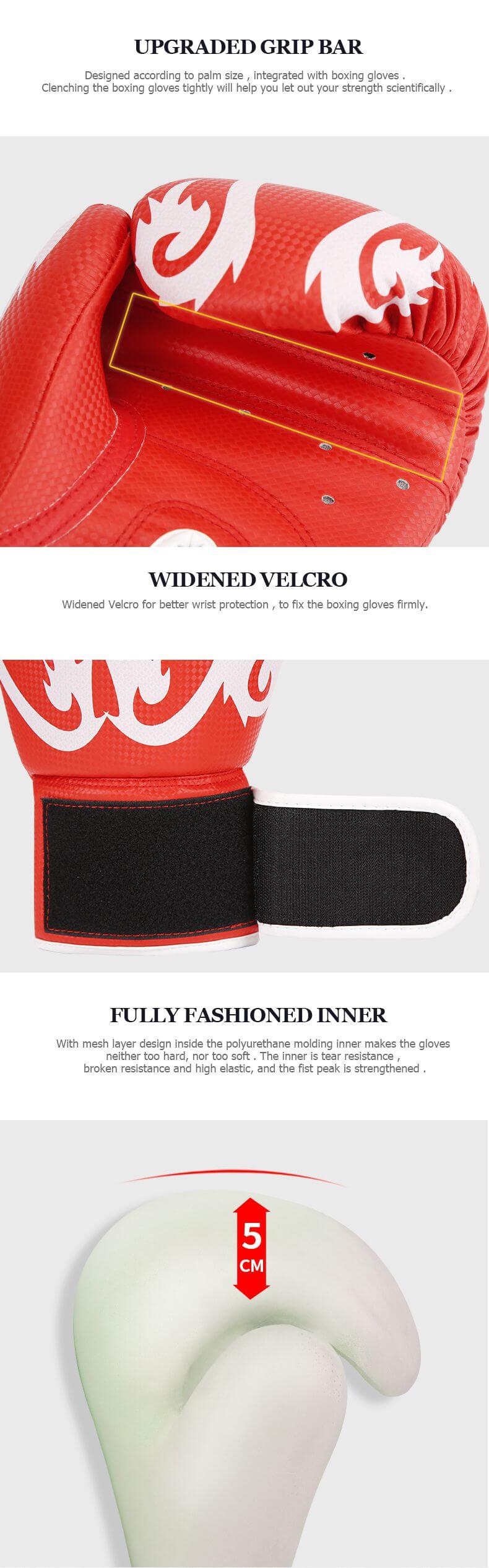 Guantes de entrenamiento de boxeo profesional