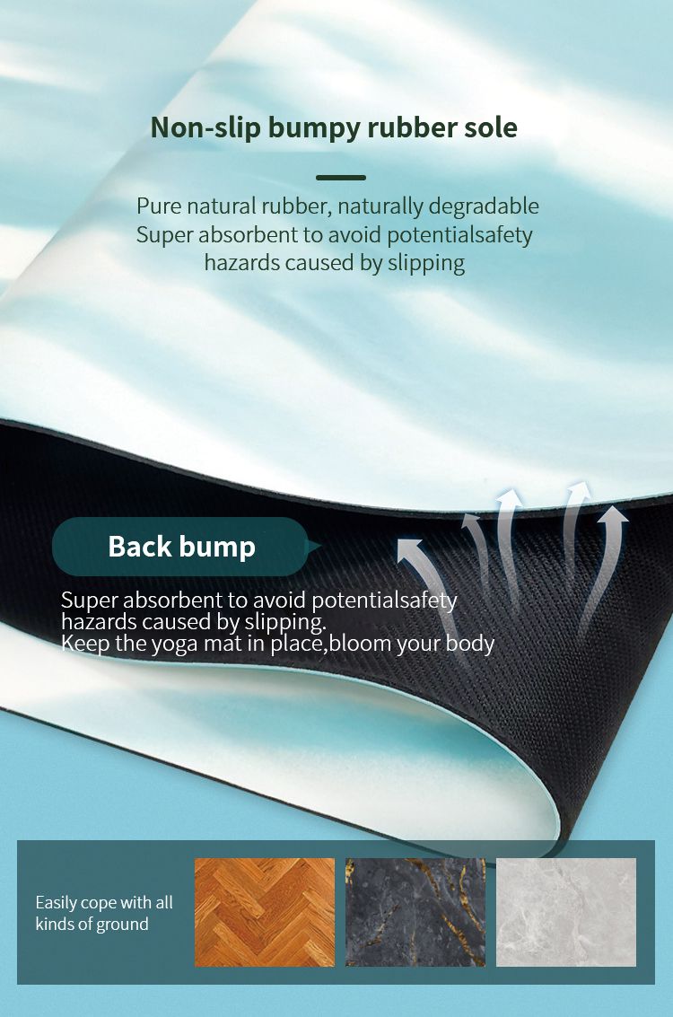 Matera de yoga de goma natural colorida