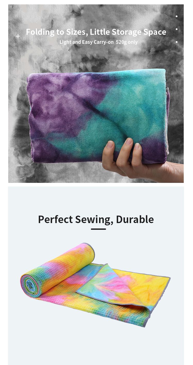 Toalla de yoga de tie-dye