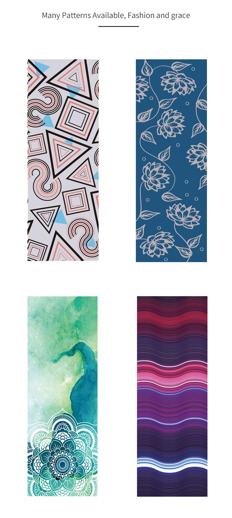 Toalla de yoga impresa Toalla de yoga impresa