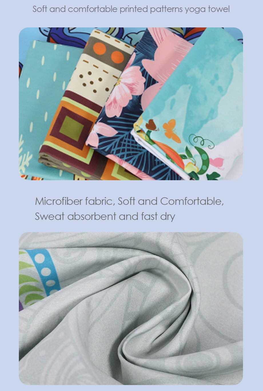 Toalla de yoga de microfibra