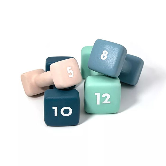 Damas al por mayor dumbas cuadradas de hierro fundido neopreno