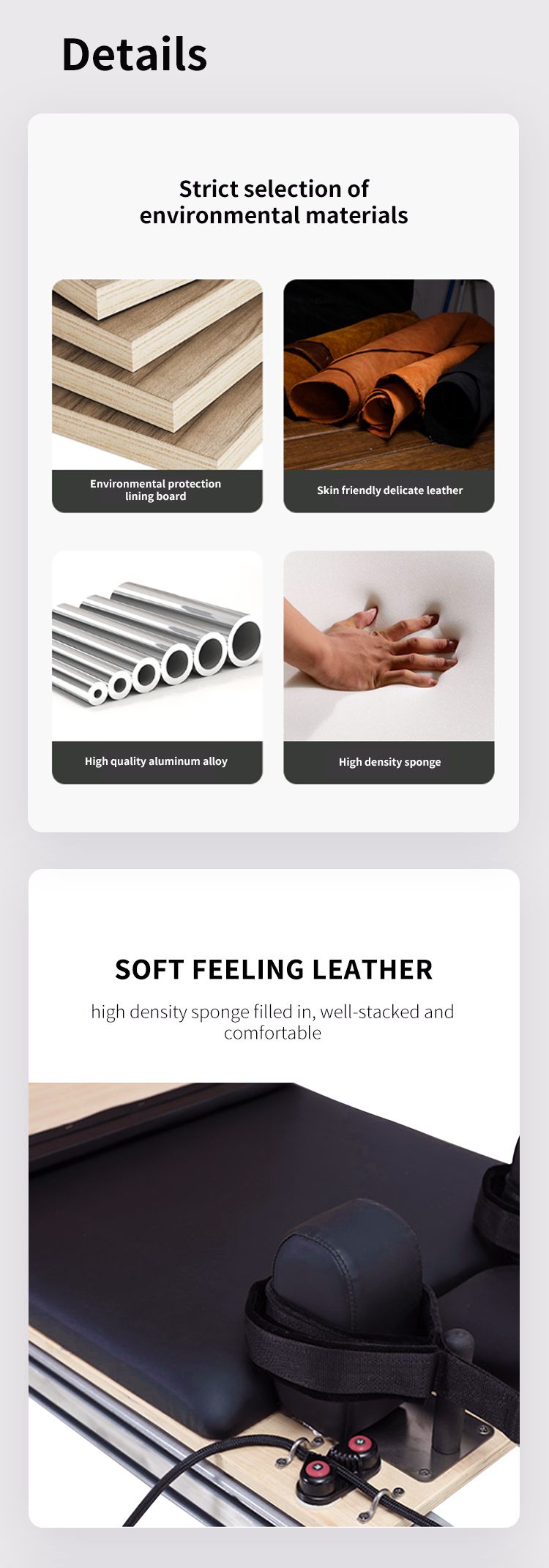 Cama de aleación de aluminio Pilates Core Bed Cama de aleación de aluminio Pilates Core Bed