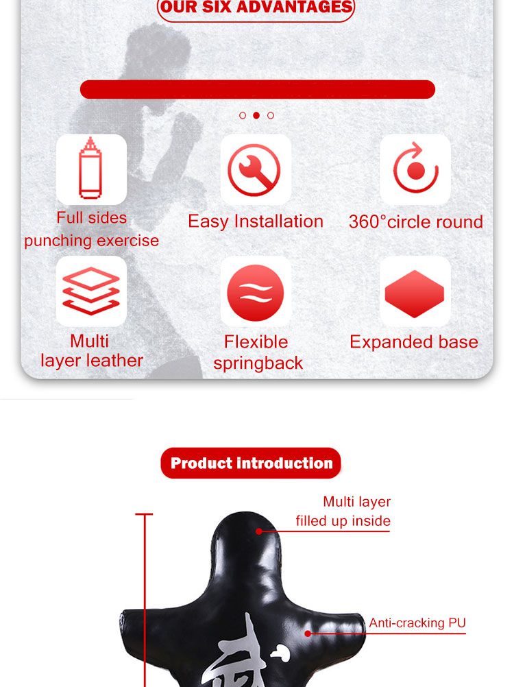 Mochila de boxeo humanoide de pie Mochila de boxeo humanoide de pie