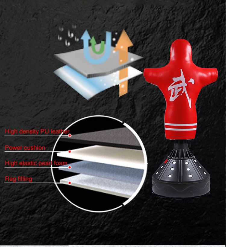 Mochila de boxeo humanoide de pie Mochila de boxeo humanoide de pie