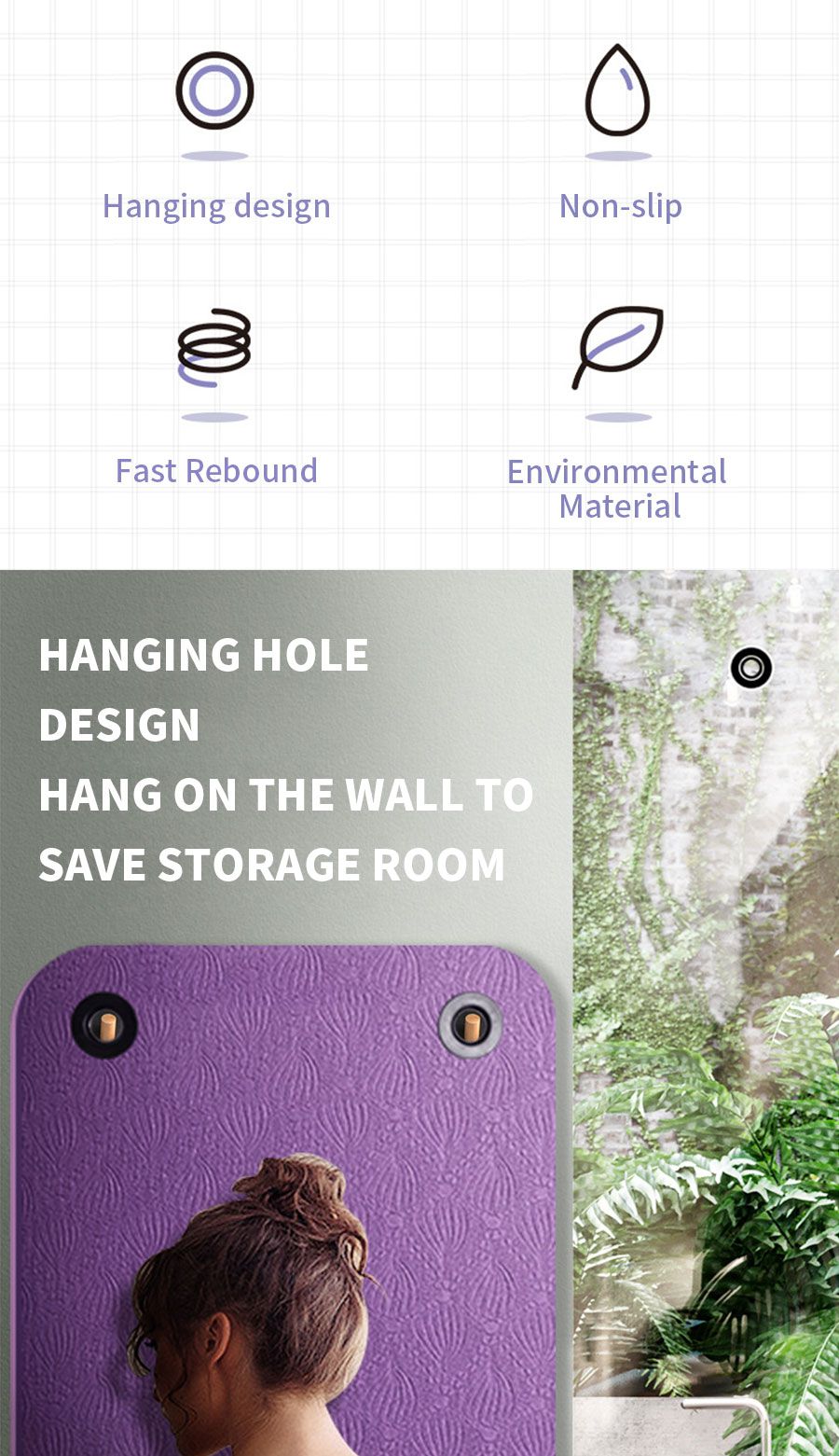 Esteras de ejercicio de colgantes premium