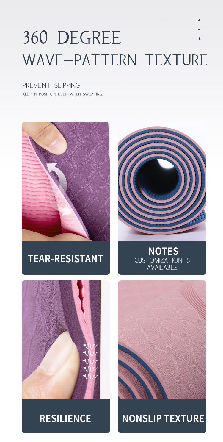 Alfombra de yoga TPE de doble capa