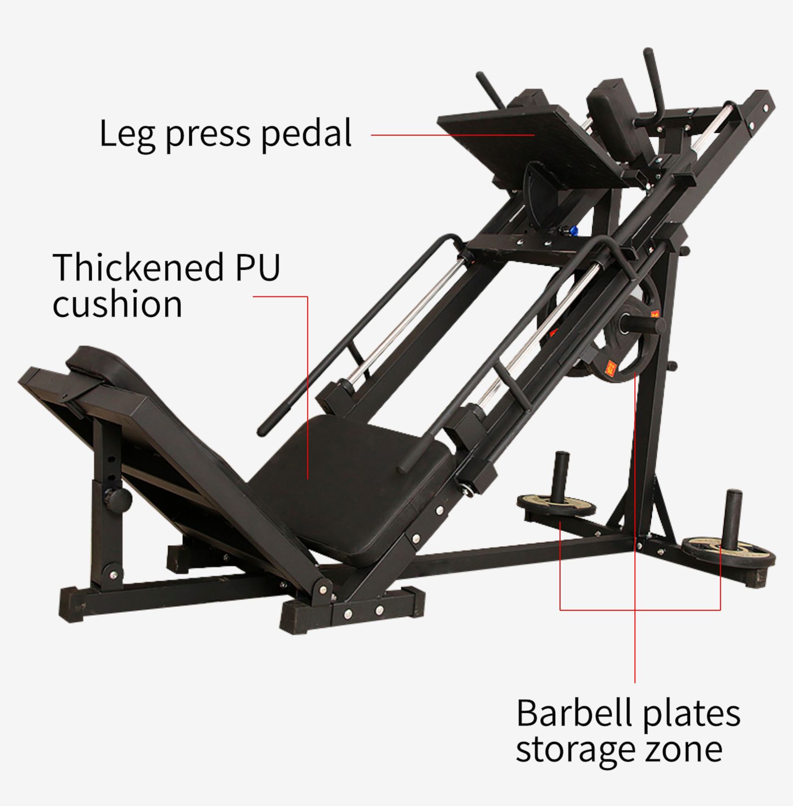 Máquina de prensa de piernas doble funcional doble
