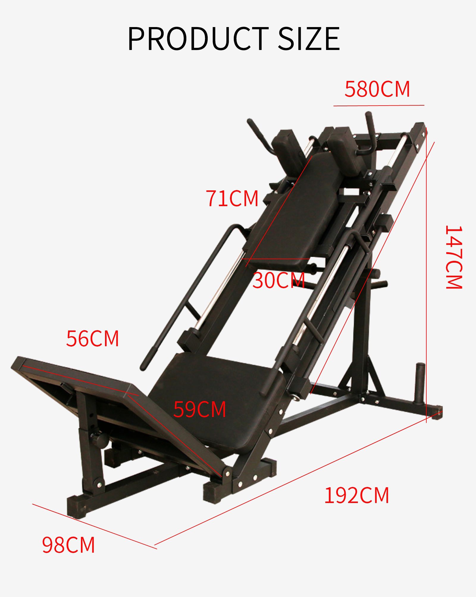 Máquina de prensa de piernas doble funcional doble