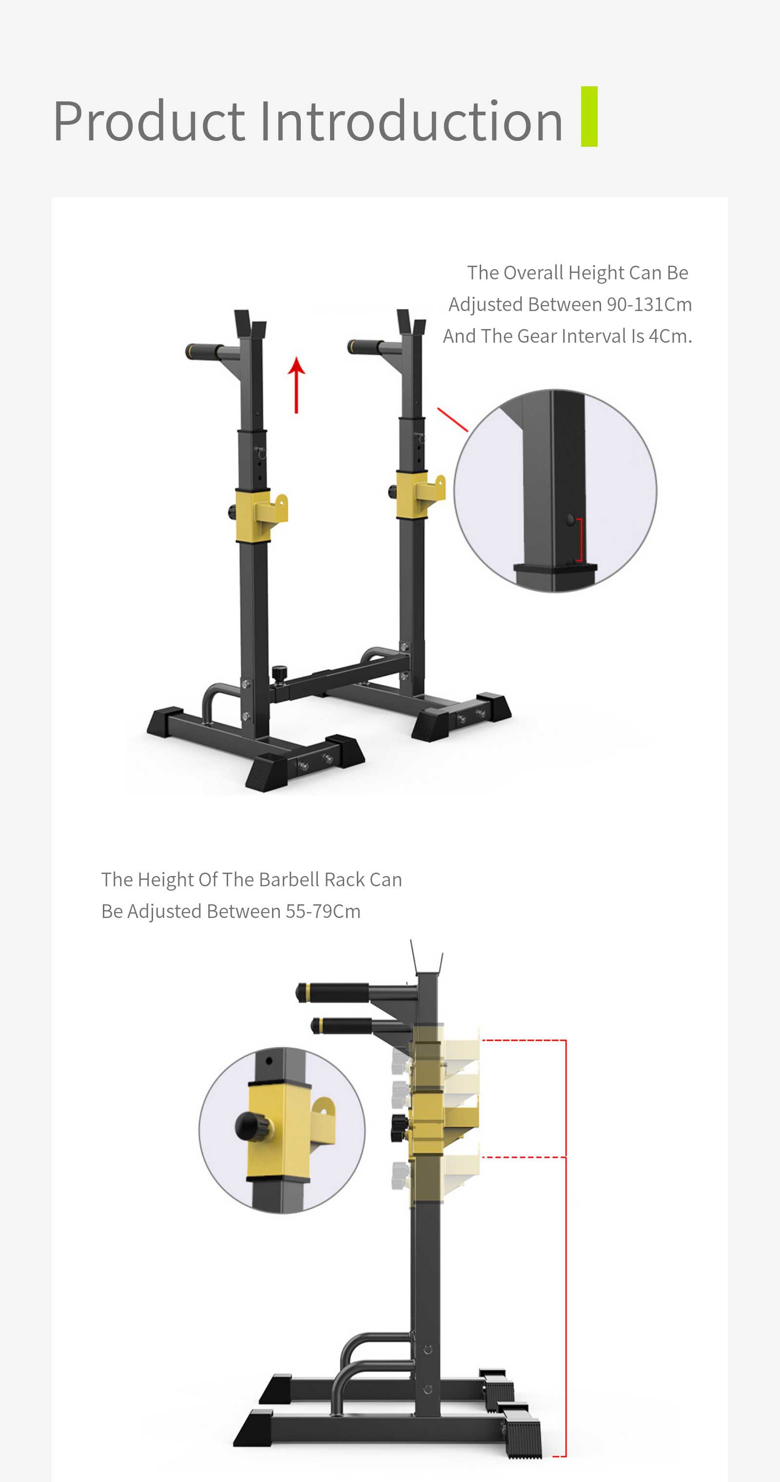 Estante de sentadilla multifuncional