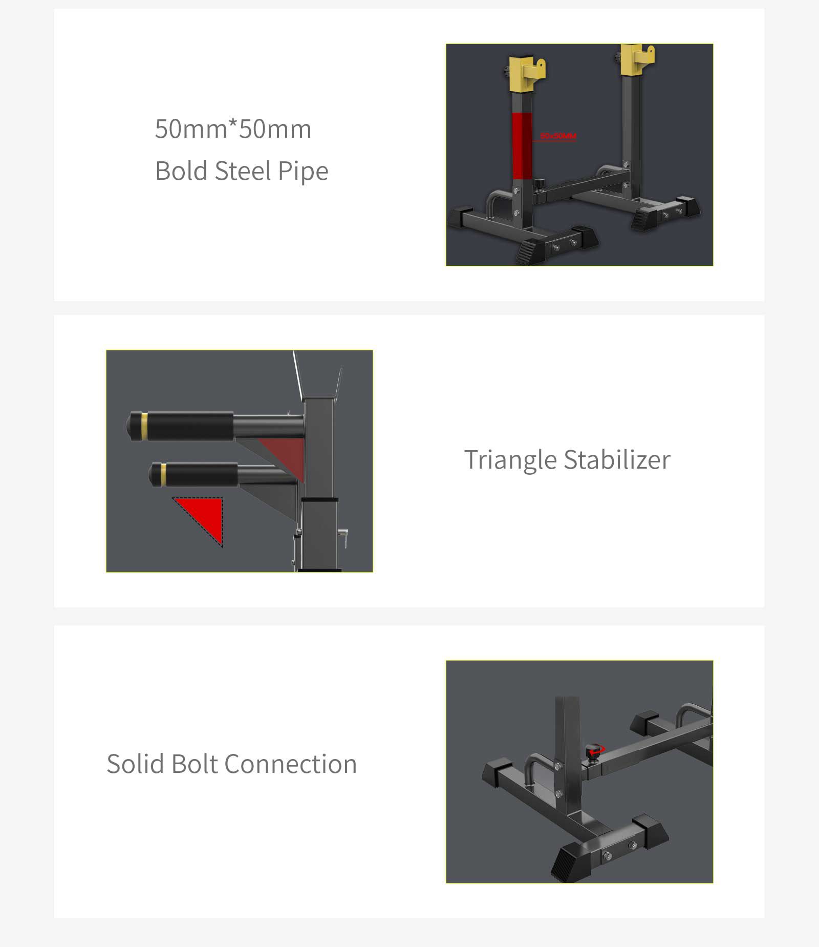 Estante de sentadilla multifuncional