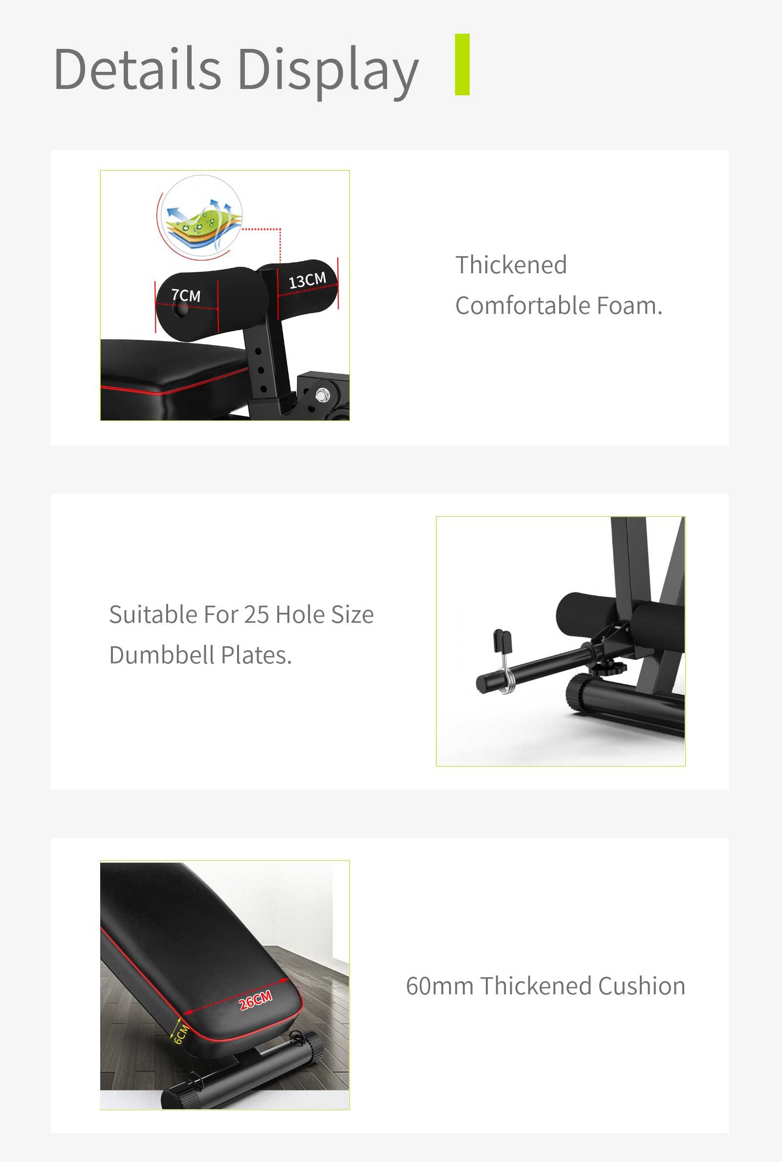 Banco de pesas de press de banca plegable