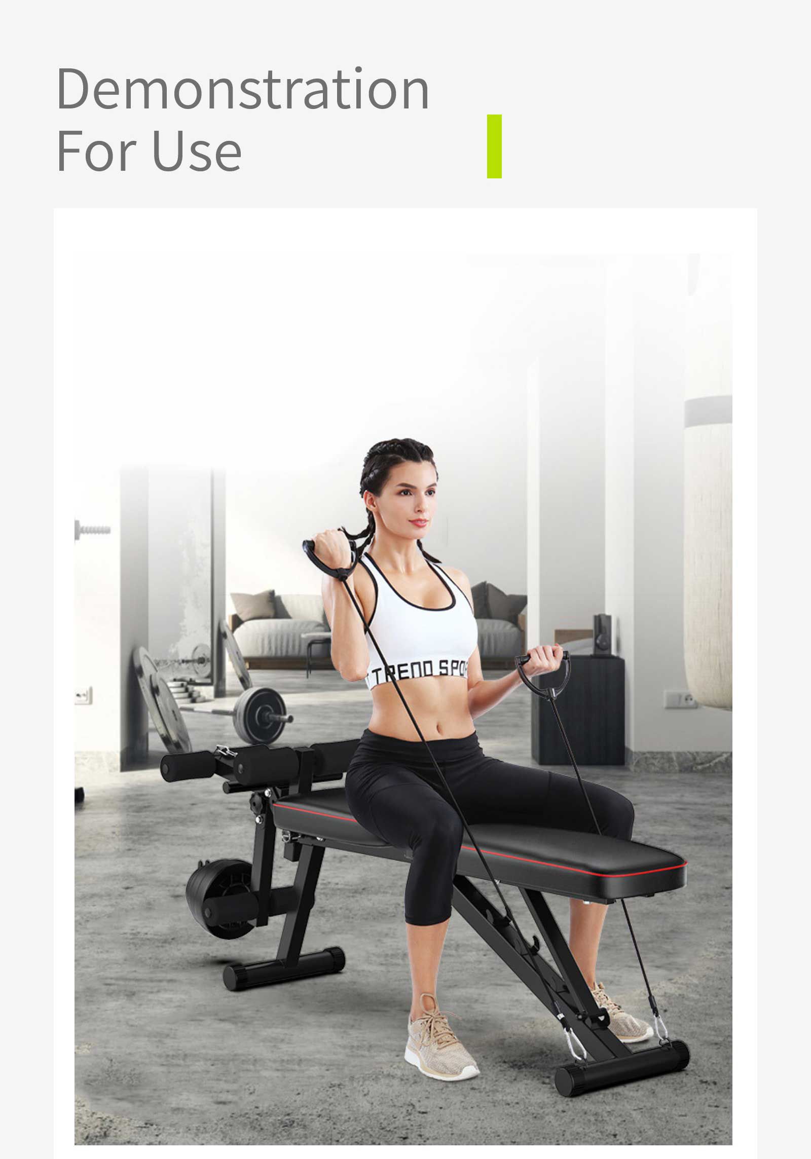 Banco de pesas de press de banca plegable