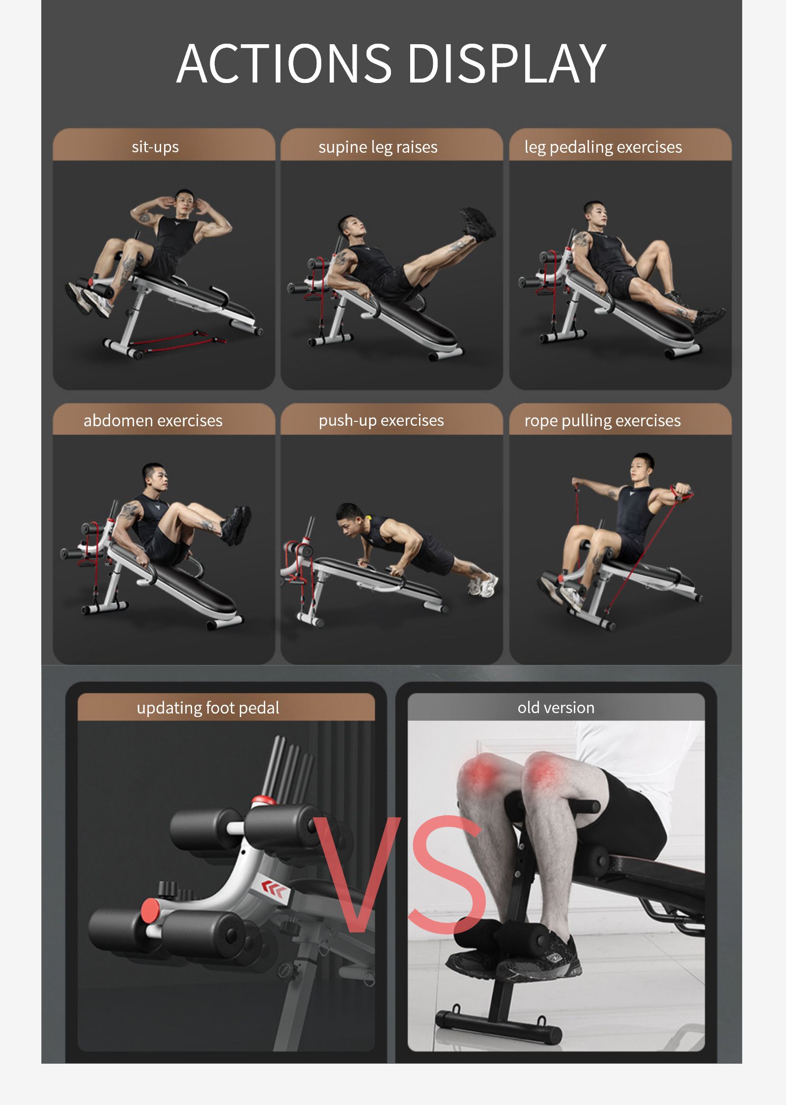 Tablero de sentadillas multifuncional para el hogar