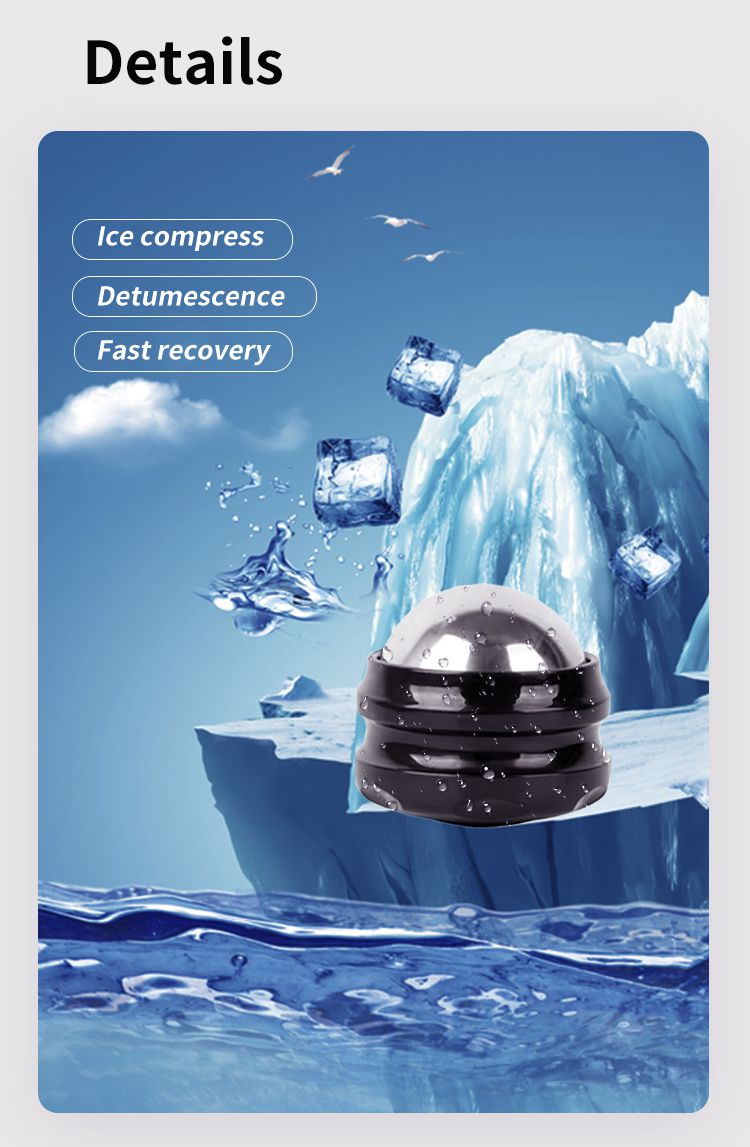 Bola de rodillo de masaje manual de acero inoxidable Bola de rodillo de masaje manual de acero inoxidable