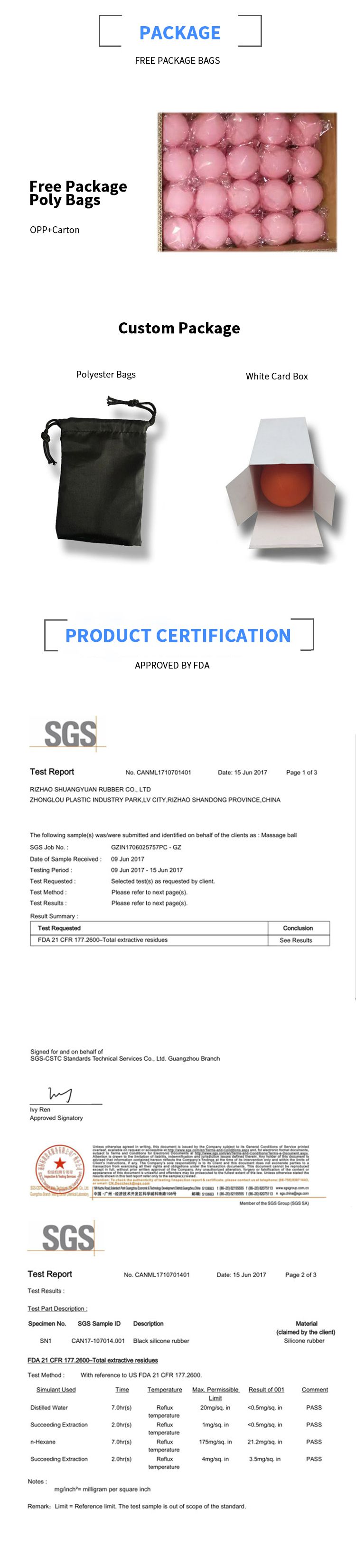 Bola de masaje apretable de silicona
