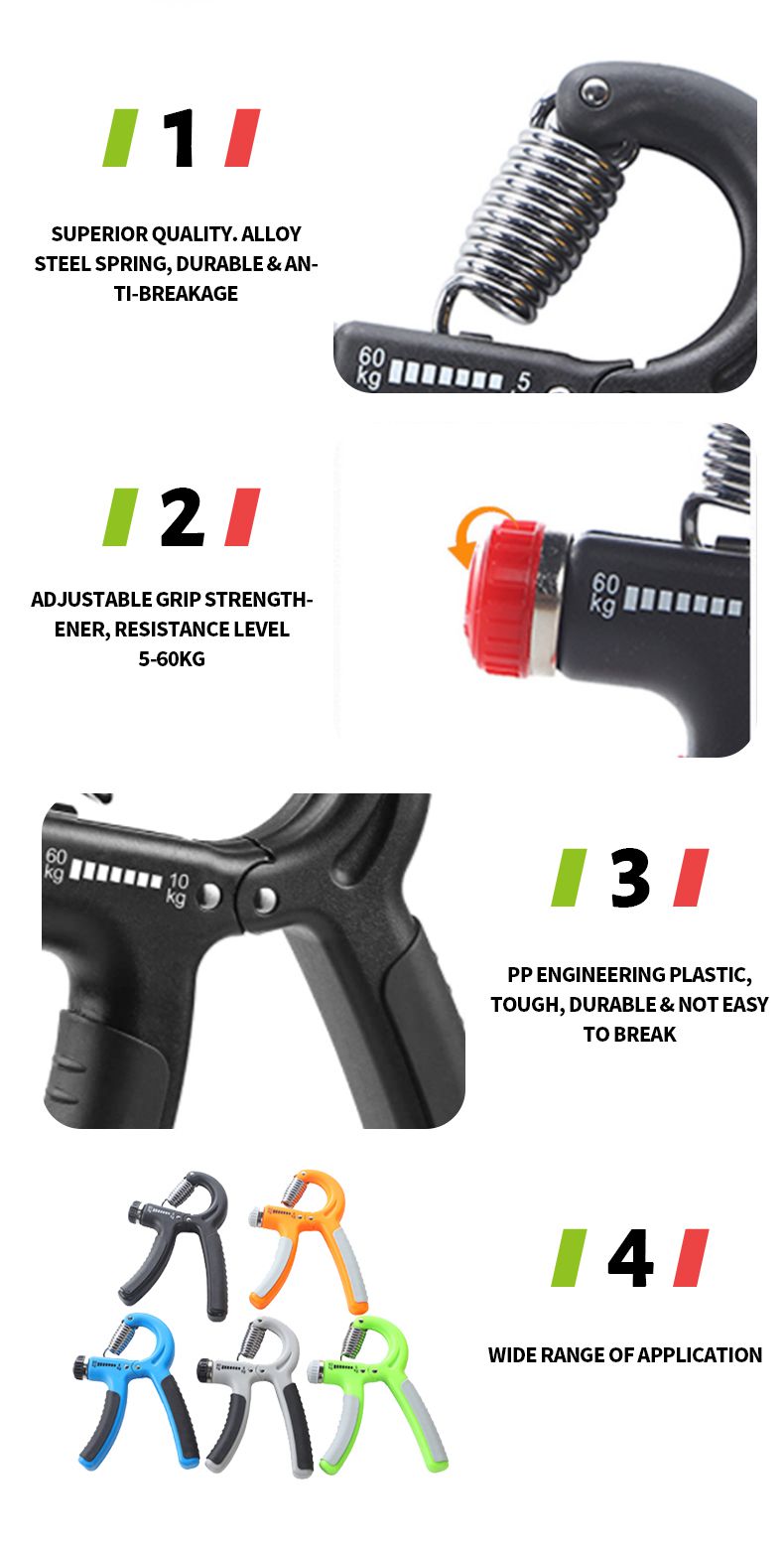 Fortalecedor de la mano del ejercicio de dedos ajustable Fortalecedor de la mano del ejercicio de dedos ajustable