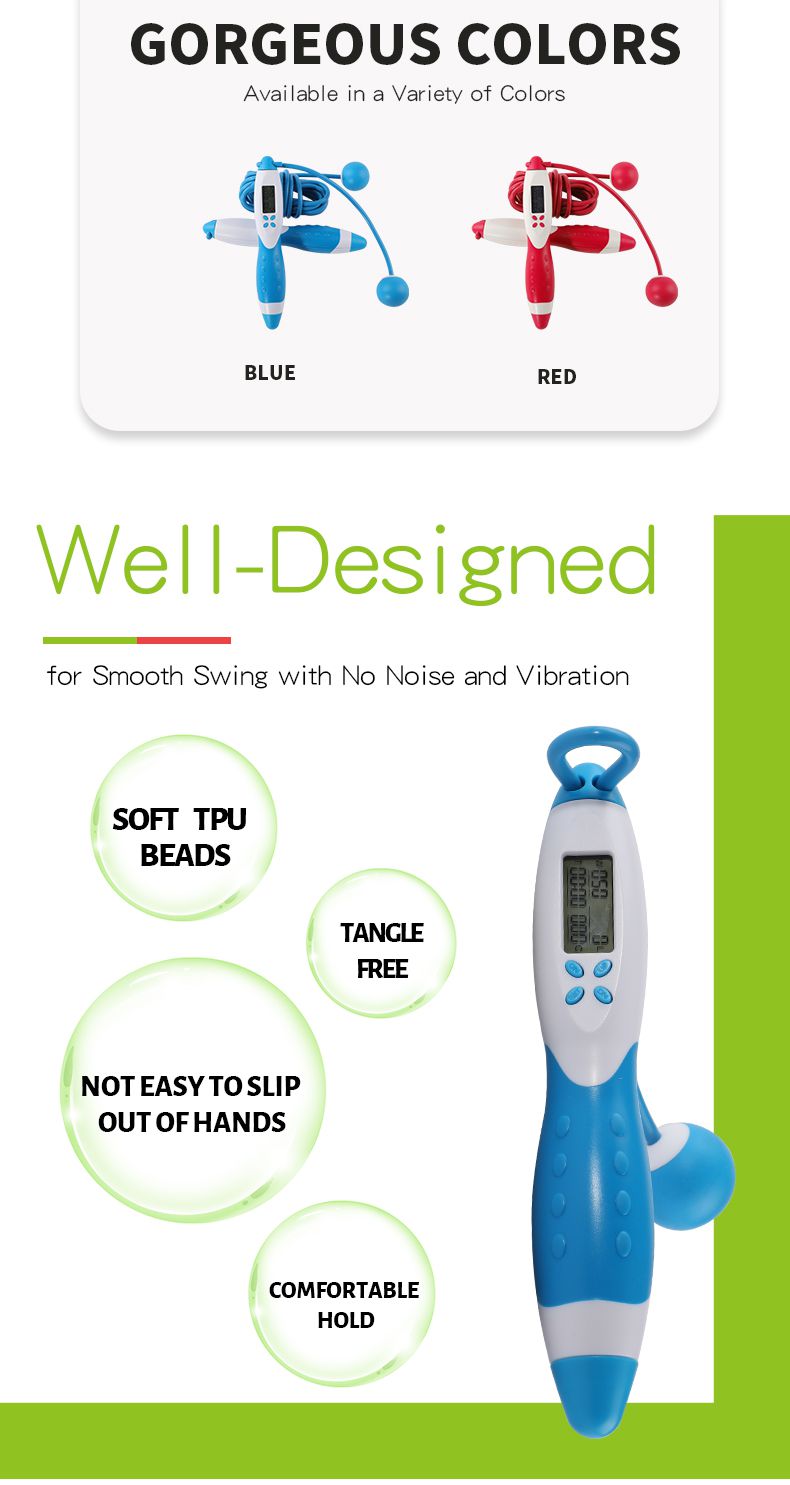 Cuerdas de salto de conteo electrónico con dos opciones de cuerda