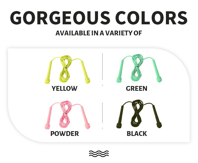 Cuerda de salto de PVC ajustable con manijas no deslizantes