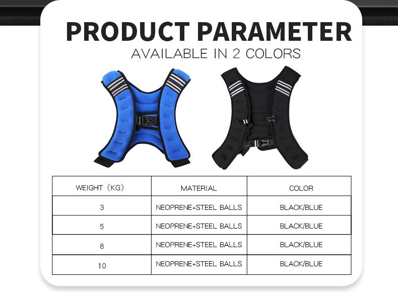 Ejercicio chaleco ponderado con rayas reflectantes Ejercicio chaleco ponderado con rayas reflectantes