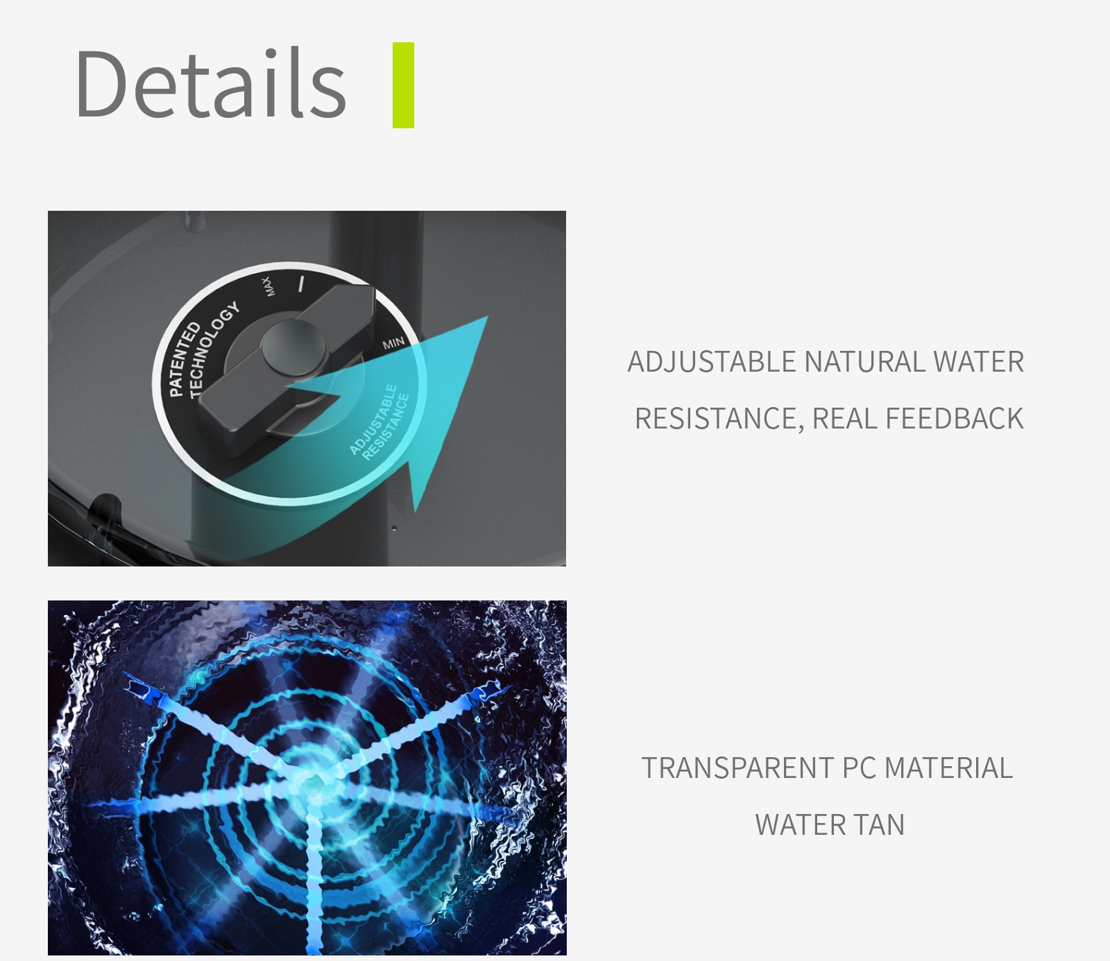 Máquina de remo de agua Máquina de remo de agua