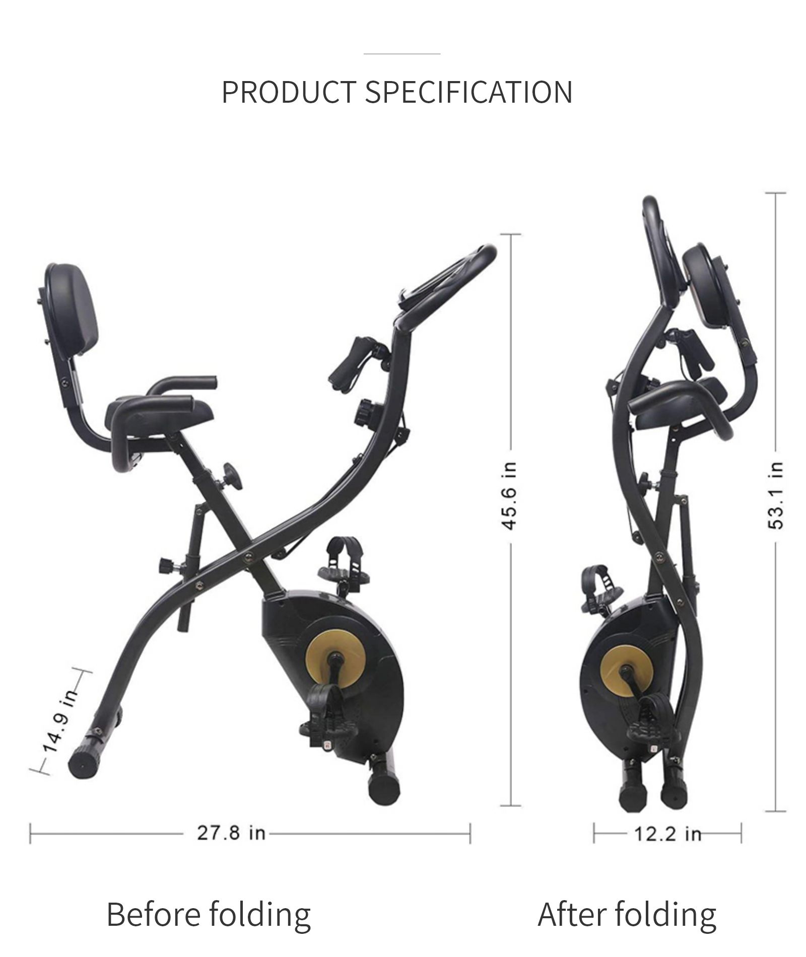 Bicicleta de ejercicio plegable Bicicleta de ejercicio plegable
