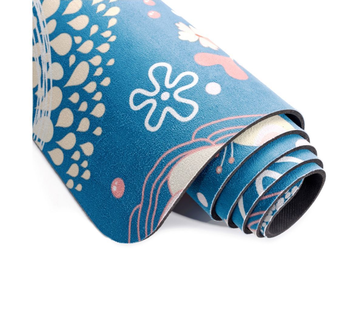 Estera de yoga de goma de gamuza