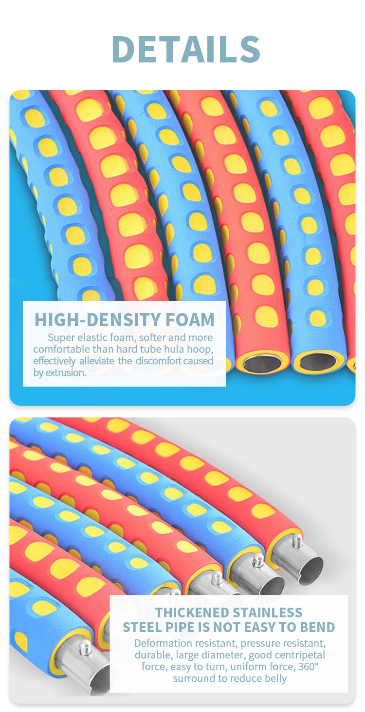 Hula hoop pesado con masaje de protuberancia