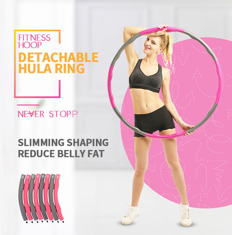 PVC algodón espumado de algodón desmontable hula hoop PVC algodón espumado de algodón desmontable hula hoop