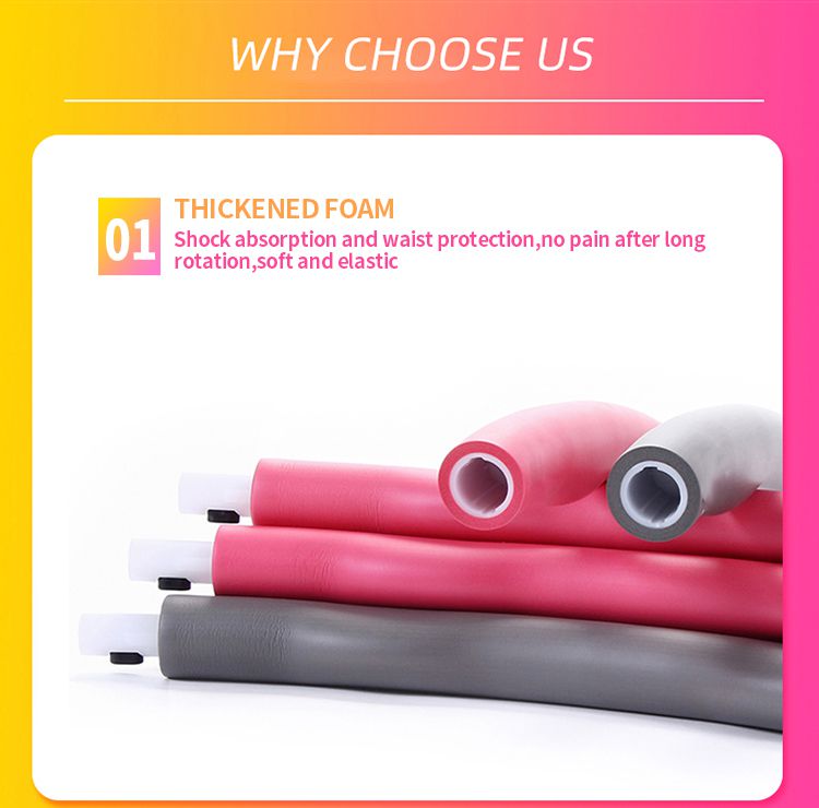 PVC algodón espumado de algodón desmontable hula hoop PVC algodón espumado de algodón desmontable hula hoop