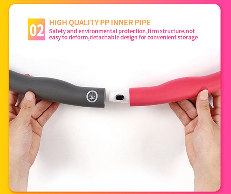 PVC algodón espumado de algodón desmontable hula hoop PVC algodón espumado de algodón desmontable hula hoop