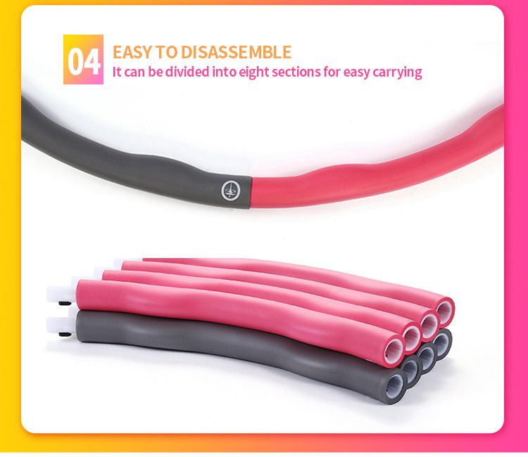 PVC algodón espumado de algodón desmontable hula hoop PVC algodón espumado de algodón desmontable hula hoop