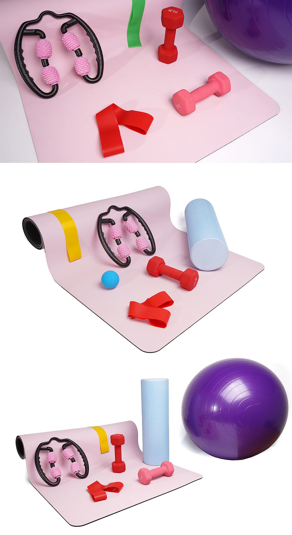 Kit de estiramiento de la alfombra de yoga PU Kit de estiramiento de la alfombra de yoga PU