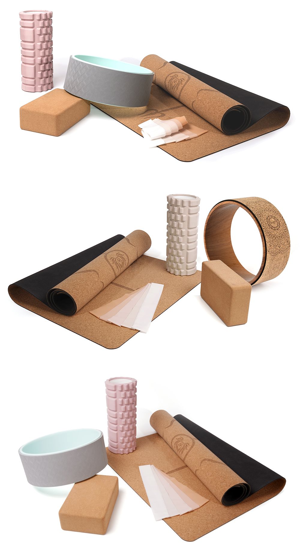 Kit de inicio de yoga de corcho