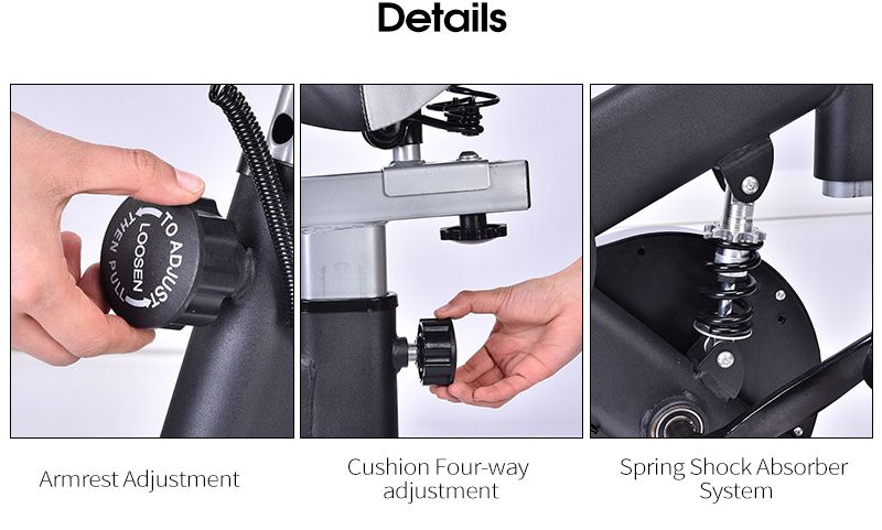 Detalles de la bicicleta giratoria de interior Detalles de la bicicleta giratoria de interior