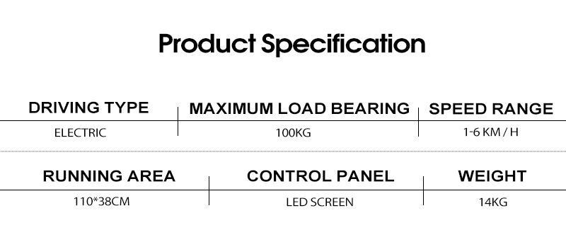Cinta de correr bajo desk con pantalla LCD