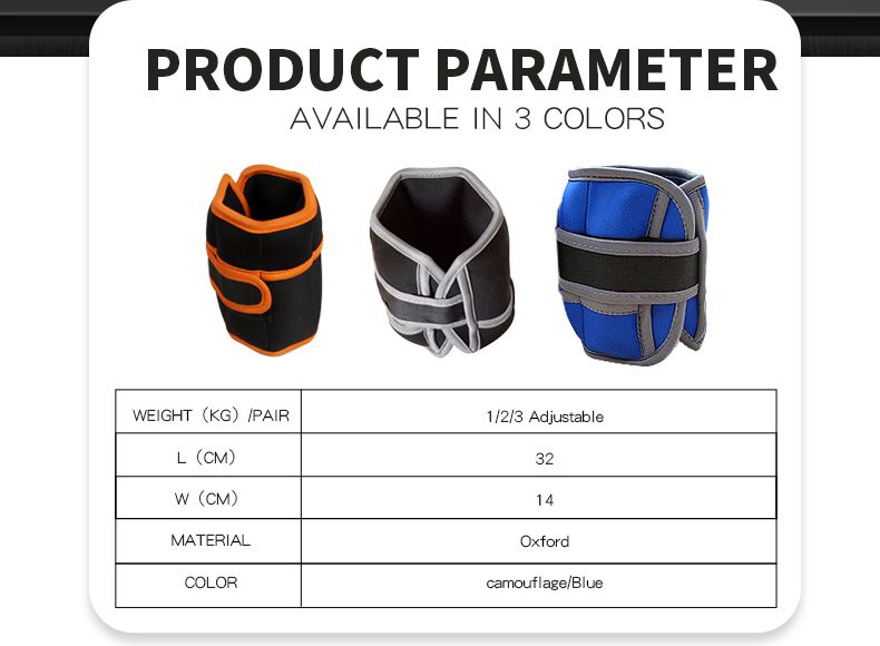 Pesos de muñeca ajustables de Oxford