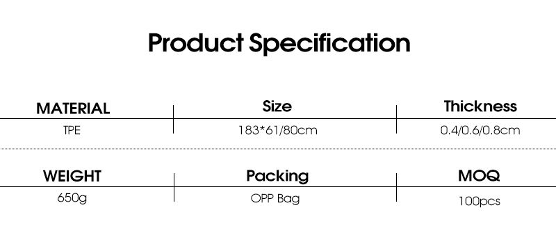 Alfombra de yoga tpe delgada plegable al por mayor para viajar