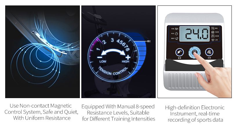 Casado entero Control vertical de control magnético Pequeño Bike de ejercicio estacionado