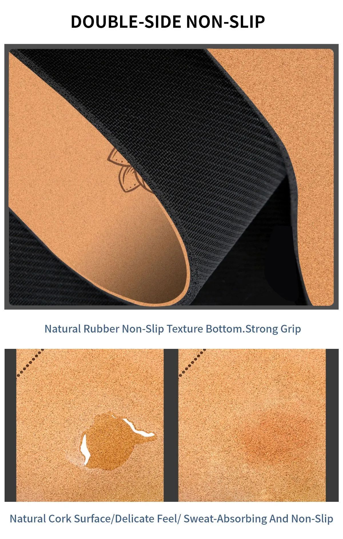 Alfombra de goma natural de corcho de corcho