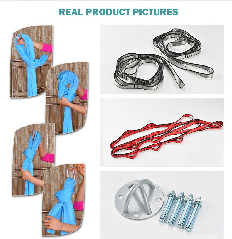 Set de columpios de yoga de yoga de yoga de 18 colores Set de columpios de yoga de yoga de yoga de 18 colores