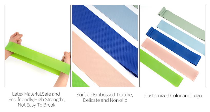 Banda de resistencia de látex en relieve ambiental Banda de resistencia de látex en relieve ambiental